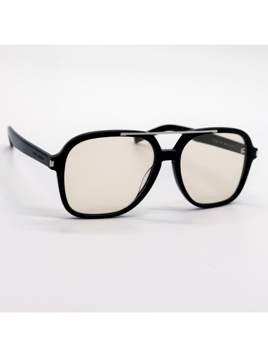 New Saint Laurent Sunglasses SL545 001 Black Cream Aviator Unisex Eyewear main image 9